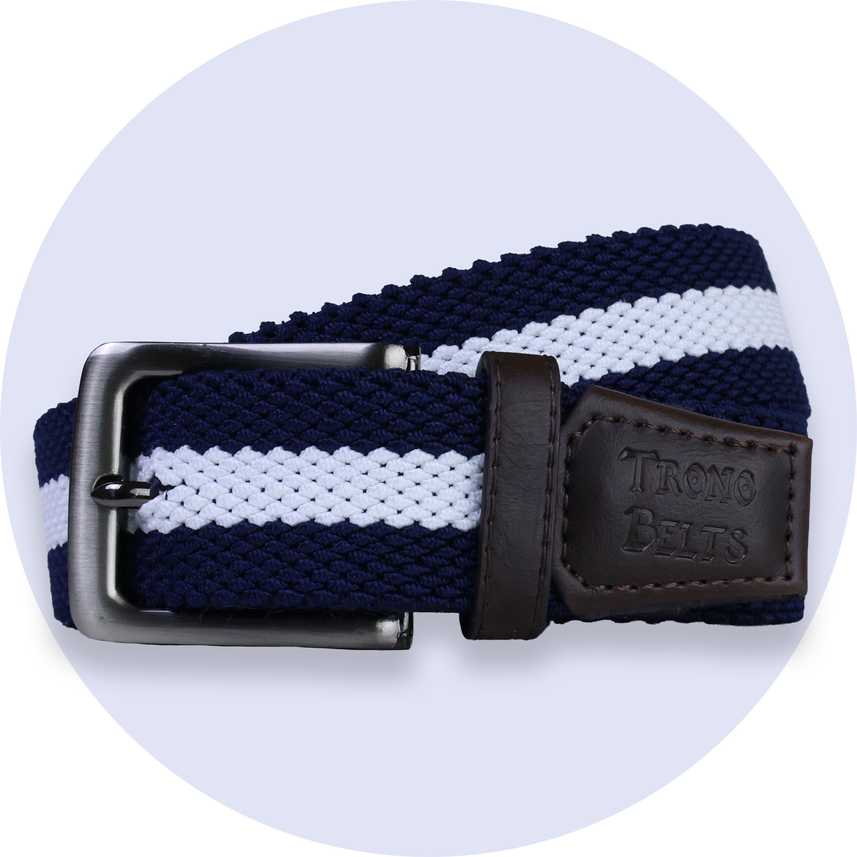 BCBGMAXAZRIA BELT – NAVY, WHITE & BLUE STRIPES BUCKLE BELT - NWOT BCBGMAXAZRIA Faux Snake Leather Metallic Chain Toggle Belt main image 2