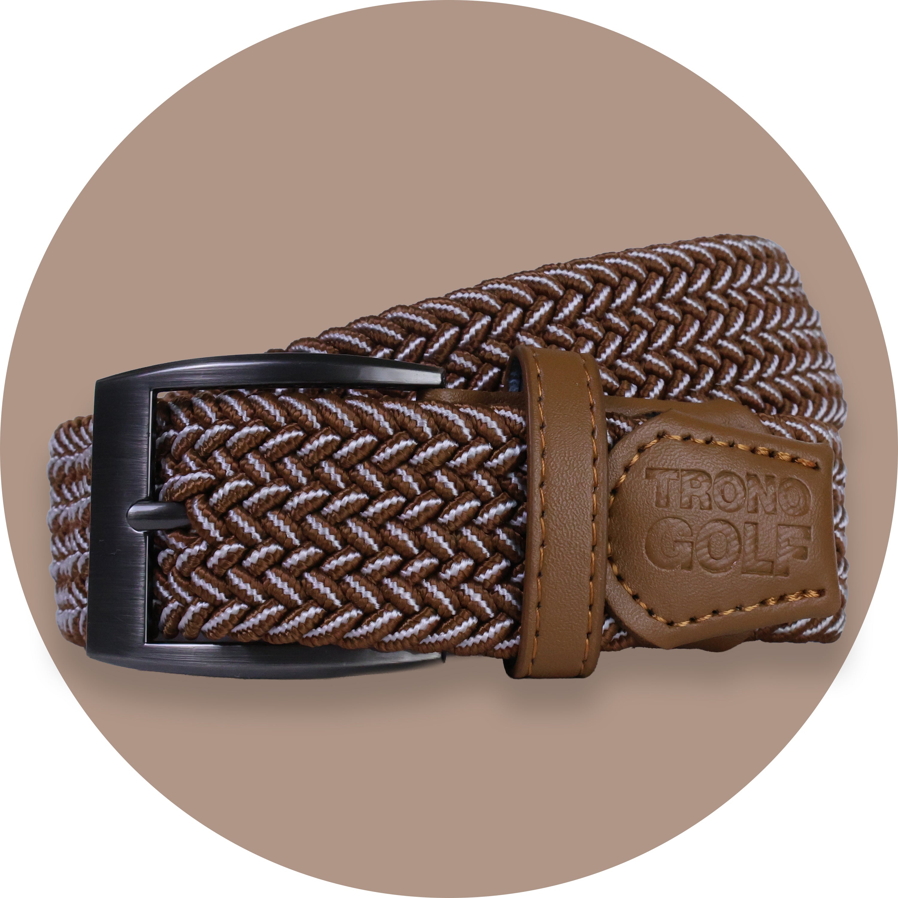 Mocha Premium Stretch Belt – Trono Golf