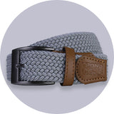 Pearl Gray Stretch Belt